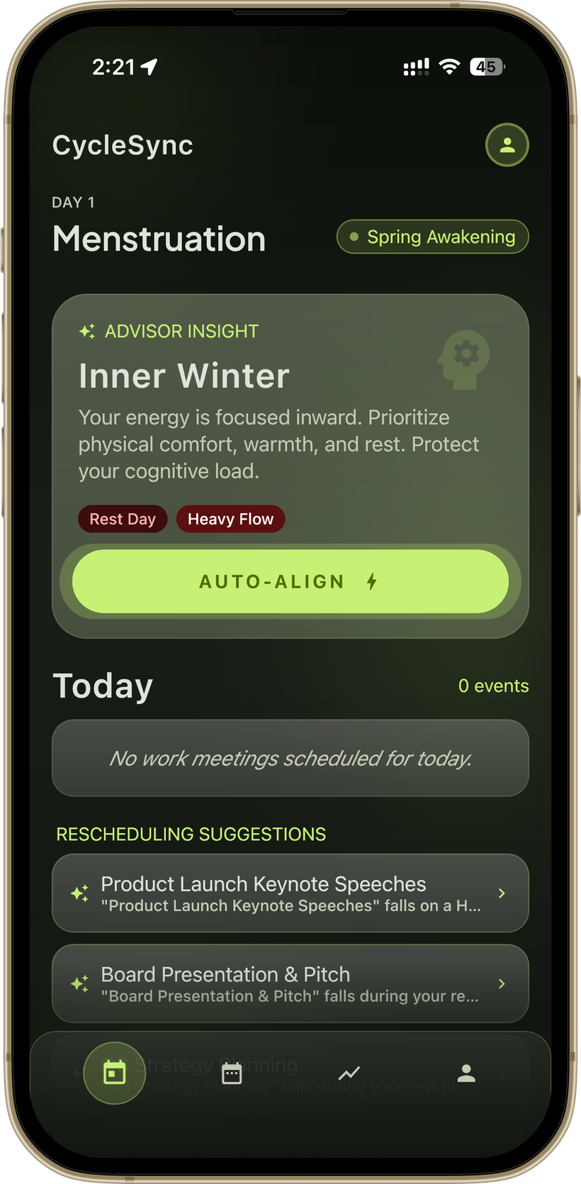 CycleSync dashboard
